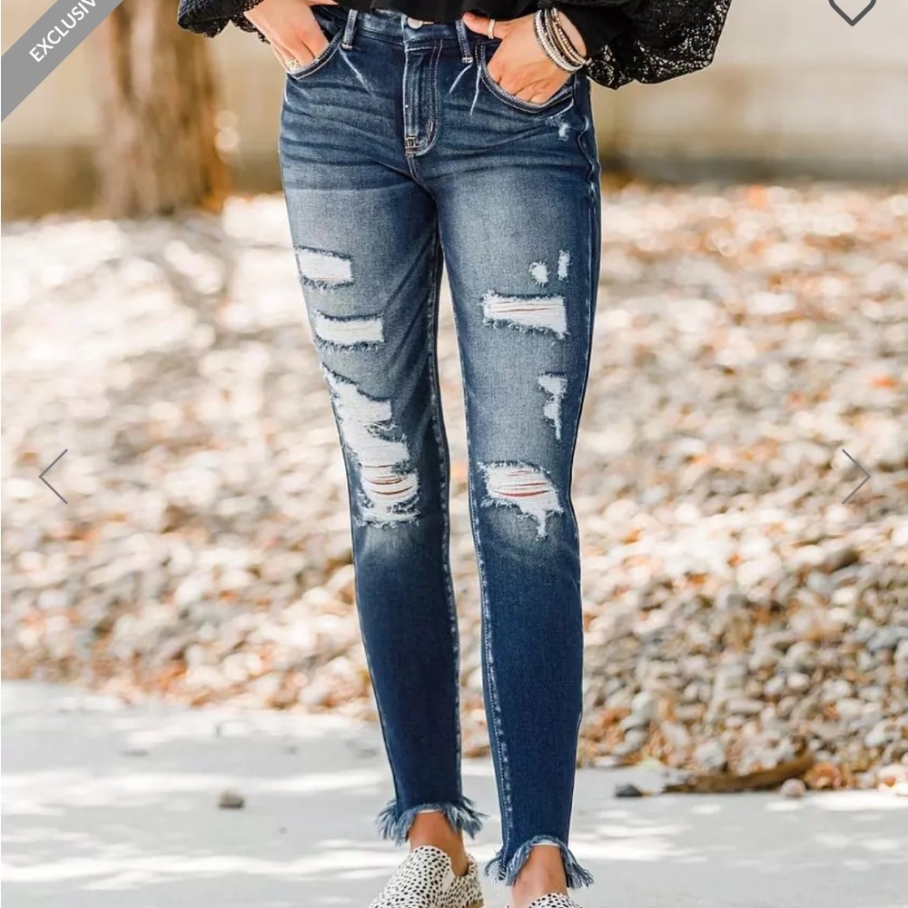 Kancan Signature Mid-Rise Ankle Skinny Jean - 30 W 27 L